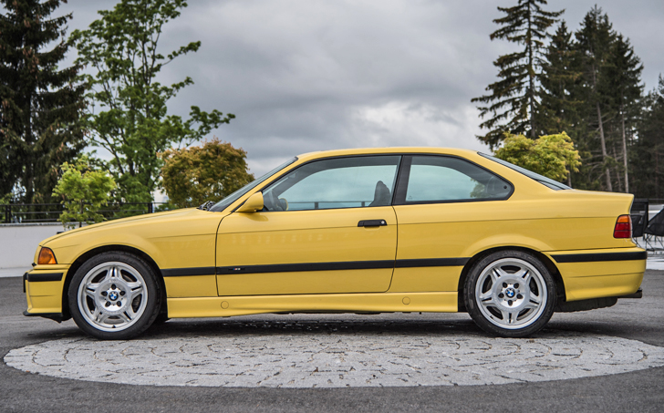 yellow bmw e36