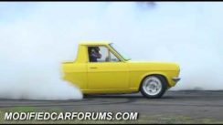Huge Burnout from Datsun 1200 with LS1 Motor