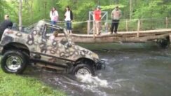 GEO Tracker Attempting a River Crossing