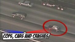 High speed Police Car Chase ends in Huge Crash