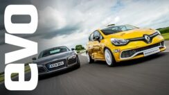 Audi R8 Plus vs Renault Clio Cup Race Car