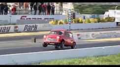 Supercharged Mini Cooper Does A Wheelie At The Track