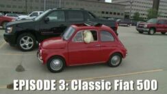 Giant Drives a Classic Fiat 500
