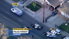Police Chase in Hollywood, California