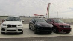2014 Jeep SRT vs BMW X5 M vs Porsche Cayenne GTS 0-60 MPH Review