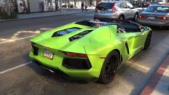 Lamborghini Aventador Roadster Cruising Beverly Hills