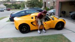 6’3″ Guy getting into a Lotus Elise