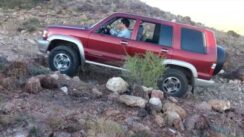 Mean Isuzu Trooper Climbs Old Volcanic Plug