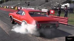 Olds 442 W-30 vs 426 Hemi Road Runner 1/4 Mile Drag Race Video