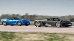 Corvette ZR1 vs Koenigsegg CCR Evo Drag Race