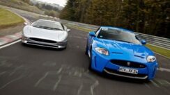 Jaguar XJ220 vs Jaguar XKRS Track Test Comparison