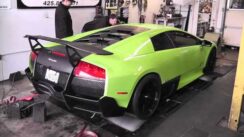 Lime Green Lamborghini Murcielago LP670-4 SV on the DYNO