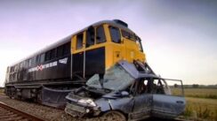 Car Hit by Train