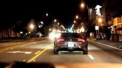 Justin Bieber driving his Chrome Fisker Karma in Miami