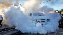 Massive 4X4 Dodge Ram Burnout!