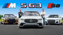 Battle of the Luxury Powerhouses: 2024 Audi S8 vs Mercedes-AMG S63 vs BMW M70 Review & Drag Race