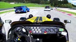 Caterham R300 vs Porsche 934 on Track